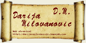 Darija Milovanović vizit kartica